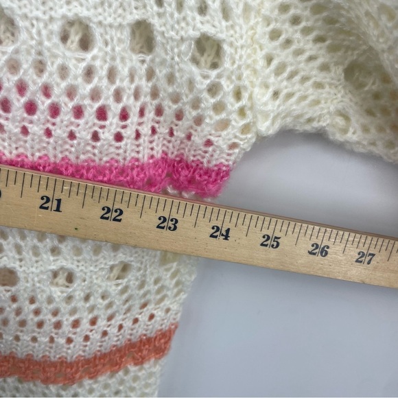 NWT Vine & Love Clara Boat Neck Striped Sweater white multi color Sz L - Picture 6 of 8